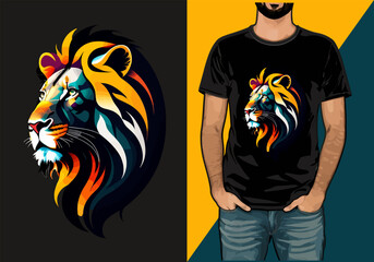 lion face T-Shirt Design