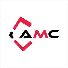 AMC creative minimalist letter logo. AMC unique vector initials alphabet letter logo design