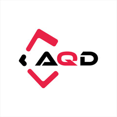 AQD creative minimalist letter logo. AQD unique vector initials alphabet letter logo design
