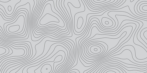 Abstract topographic contour map and geographic mountain relief background design .topography contour map gray wave paper and curve black lines vector background .