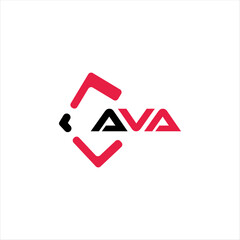 WebAVA creative minimalist letter logo. AVA unique vector initials alphabet letter logo design