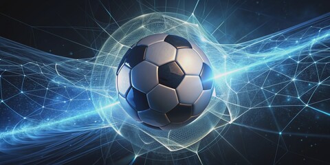 Digital Soccer Ball Network, digital art, soccer, network, technology , sports