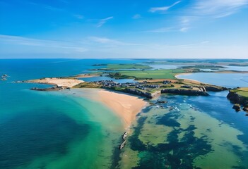 Obraz premium A view of the French Coastline in Brittany