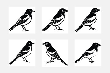 minimalist and stylish depiction of a bird in silhouette.
