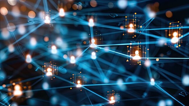 Global business structure of networking. Analysis and data exchange customer connection