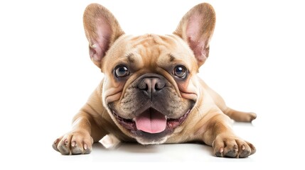 Obraz premium Happy, cute, cool schnauzer dog in red sunglasses isolated on white background AI generated