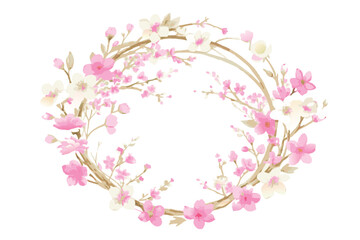 Fototapeta premium Watercolor Spring Floral Frame