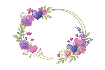 Watercolor Spring Floral Frame