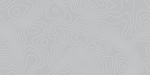 Fototapeta premium Abstract topographic contour map and geographic mountain relief background design .topography contour map gray wave paper and curve white lines vector background .