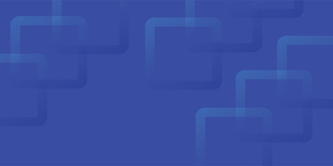 Blue geometric abstract background with overlap layer. Modern rounded square shapes creative design. Futuristic concept.