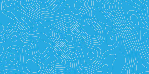Abstract topographic contour map and geographic mountain relief background design .topography contour map light blue wave paper and curve gray lines vector background .
