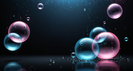 Naklejka premium bubbles in the night