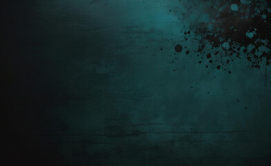 Naklejka premium Seamless Glowing green black blue grainy background dark noise texture banner poster backdrop design copy space. Dark matte background with space for design. Toned fabric surface. Template. Empty 
