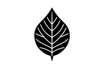 Vector Line Art Leaf Icon for Halloween Decoration