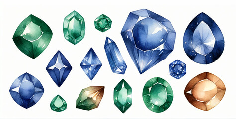 Fototapeta premium blue and green diamond