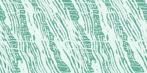 Aegean teal light soft wave linen pattern background. Broken line stripe border effect for rustic coastal marine surface design. 