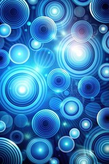 Abstract background. Trendy business website template with copy space. Nice blue cyan texture with blue cyan transparent stripes. Raster image. Smooth lines, circles