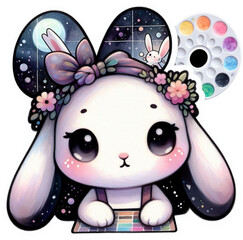 Naklejka premium Cute Bunny
