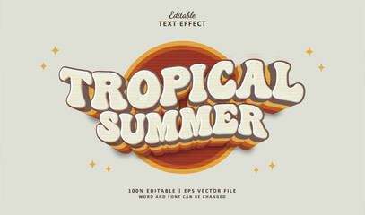 Tropical Summer Editable Text Effect Style Vintage