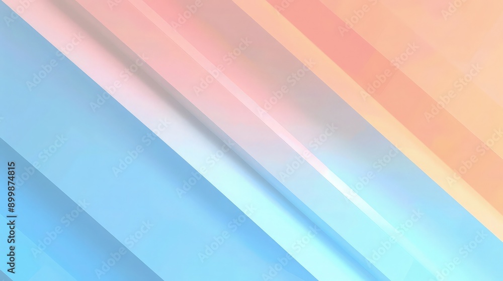Poster a dynamic background with a diagonal gradient from warm apricot to icy blue, providing a fresh and m