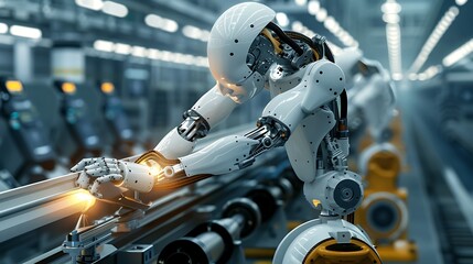 Fototapeta premium High-speed robot for manufacturing lines 