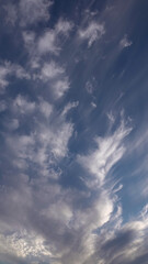 Ciel nuageux en gros plan