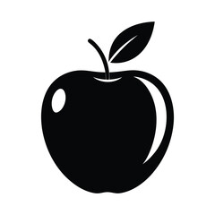 Black silhouette apple