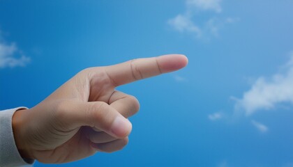 Lecturer's finger pointing to blackboard for explanation