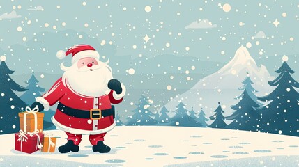 Obraz premium for Christmas and New Year. Santa Claus AI generated