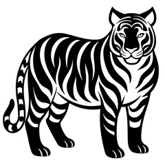 Tiger vector silhouette 