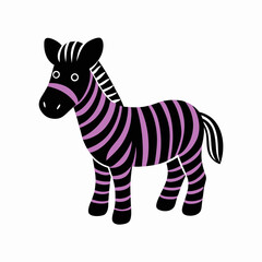 Cute cartoon tiger vector silhouette 