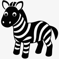 Cute cartoon tiger vector silhouette 