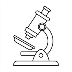 microscope line art vector