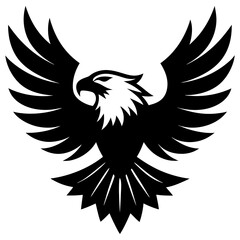 Eagle logo silhouette vector illustration