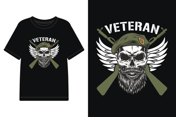 veteran concept vector illustrations for t shirt poster and more, veteran t shirt design