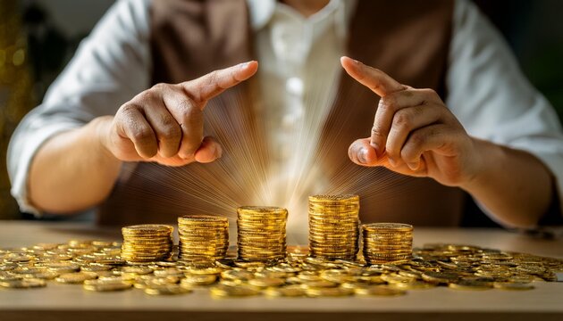 Flick a gold coin with your pointing finger