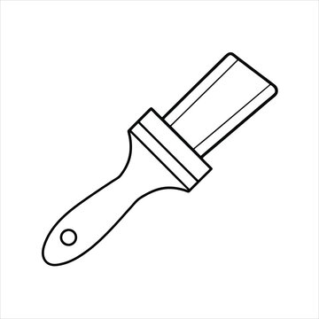recommend clip art: paintbrush line art vector