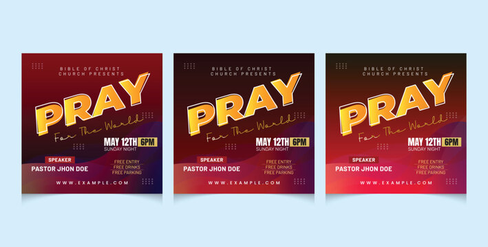 Church flyer social media flyer design template 