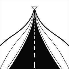 Obraz premium road line art vector