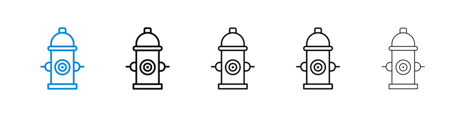 Fire hydrant icon in black and blue