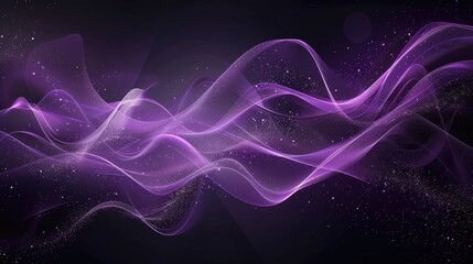 Fototapeta premium Abstract dark purple wave background AI generated