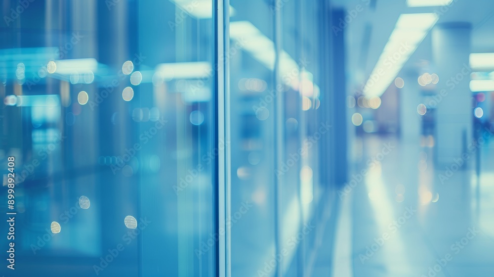 Poster modern office building background for business concepts generative ai