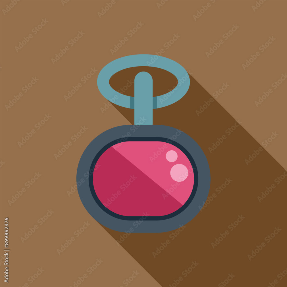 Poster round pocket watch icon showing time passing by in flat style with long shadow