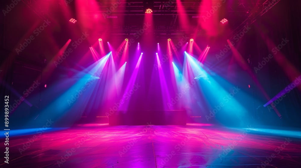 Poster vibrant stage setting for modern dance performance generative ai