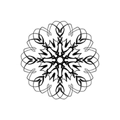 black and white flower