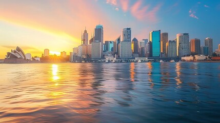 Fototapeta premium Sydney. Cityscape image of Sydney, Australia during sunrise.