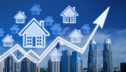 rising real estate graph