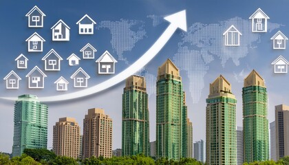 rising real estate graph