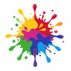 Fototapeta premium Multicolor powder explosion on White background 