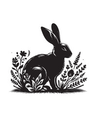 rabbit vector art,graphics rabbits icons set,vintage illustration rabbit clipart,vector rabbits flat style artwork design